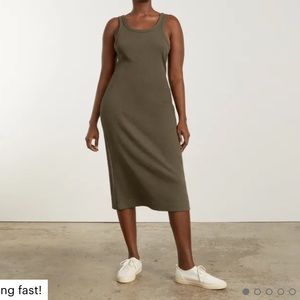 Everlane Ribbed Tank Dress- Beech